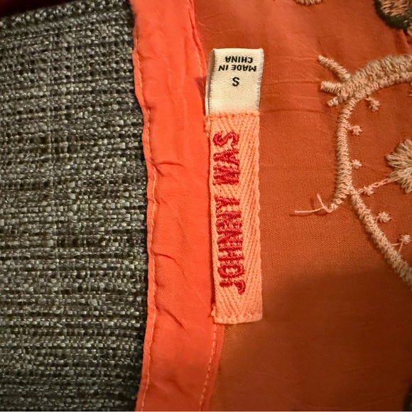Johnny Was Orange Embroidered Blouse - Picture 7 of 11